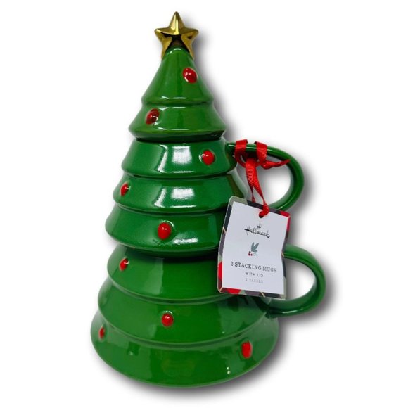 Hallmark Other - Hallmark Set of 2 Christmas Tree Stacking Mugs